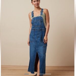 🔥American Eagle Denim Maxi Overall Dress